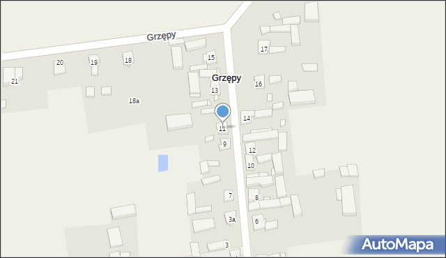 Grzępy, Grzępy, 11, mapa Grzępy