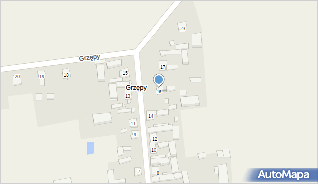 Grzępy, Grzępy, 16, mapa Grzępy