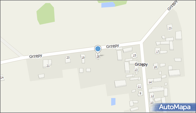 Grzępy, Grzępy, 18, mapa Grzępy