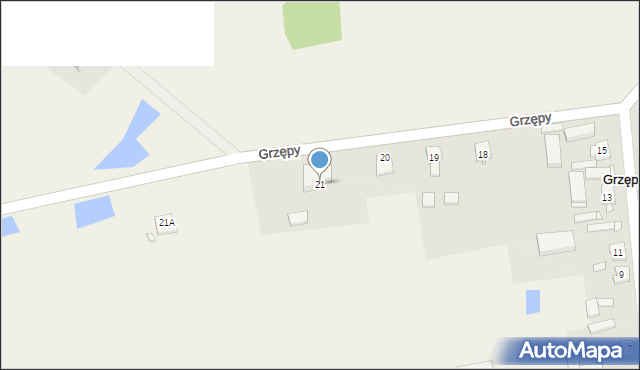 Grzępy, Grzępy, 21, mapa Grzępy