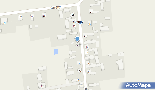 Grzępy, Grzępy, 9, mapa Grzępy