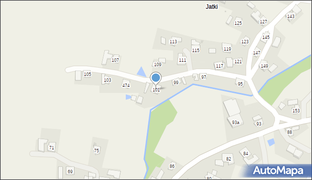 Grzęska, Grzęska, 101, mapa Grzęska