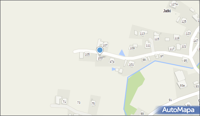 Grzęska, Grzęska, 103, mapa Grzęska