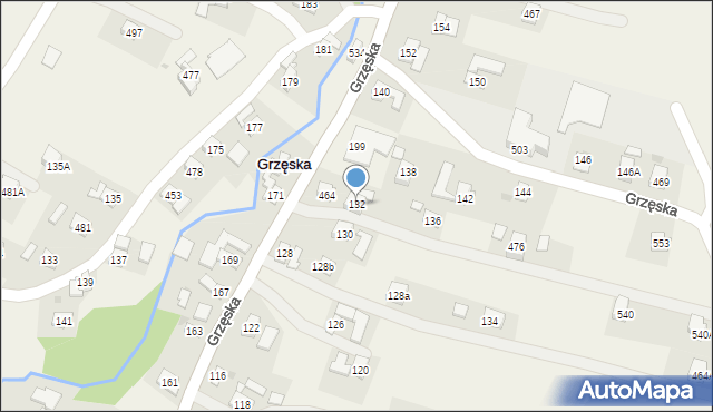 Grzęska, Grzęska, 132, mapa Grzęska