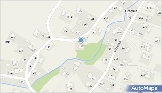 Grzęska, Grzęska, 141, mapa Grzęska
