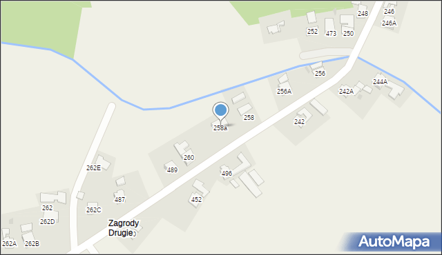 Grzęska, Grzęska, 258a, mapa Grzęska