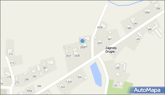 Grzęska, Grzęska, 262D, mapa Grzęska