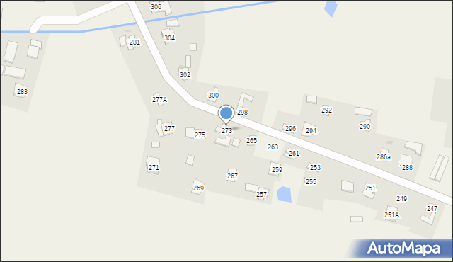 Grzęska, Grzęska, 273, mapa Grzęska