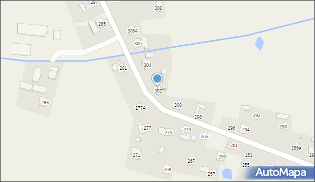 Grzęska, Grzęska, 302, mapa Grzęska