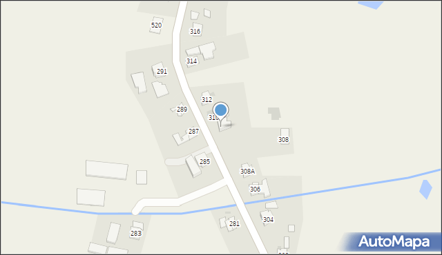 Grzęska, Grzęska, 310A, mapa Grzęska