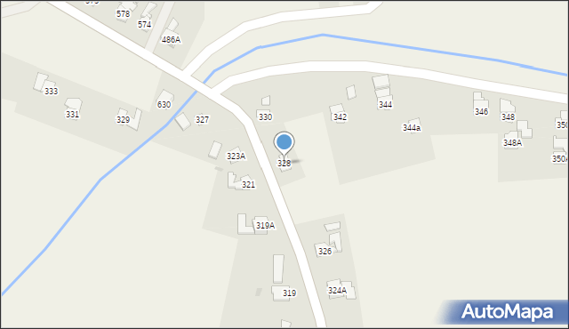 Grzęska, Grzęska, 328, mapa Grzęska