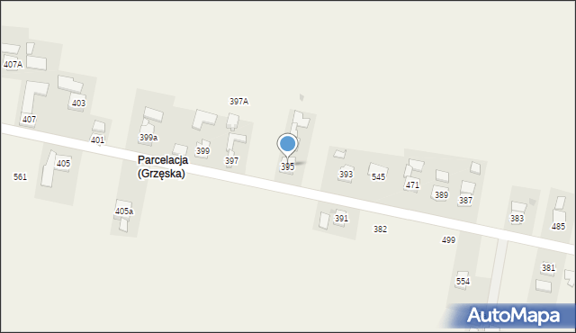 Grzęska, Grzęska, 395, mapa Grzęska