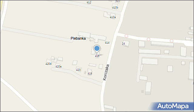 Grzęska, Grzęska, 416, mapa Grzęska