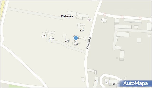 Grzęska, Grzęska, 418, mapa Grzęska