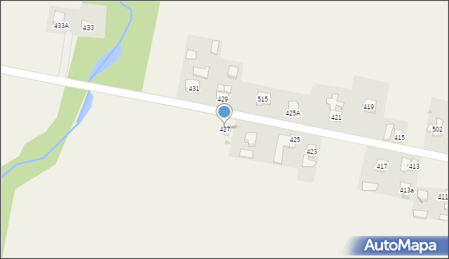 Grzęska, Grzęska, 427, mapa Grzęska