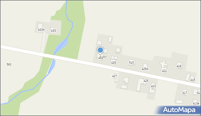 Grzęska, Grzęska, 431a, mapa Grzęska