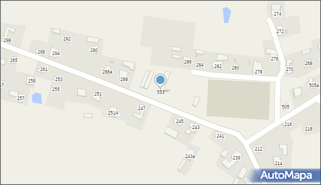 Grzęska, Grzęska, 533, mapa Grzęska