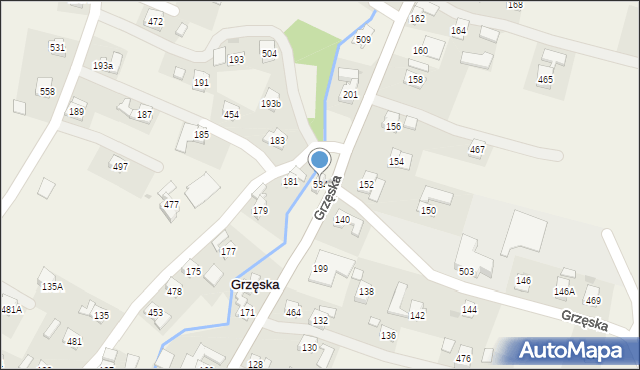 Grzęska, Grzęska, 534, mapa Grzęska