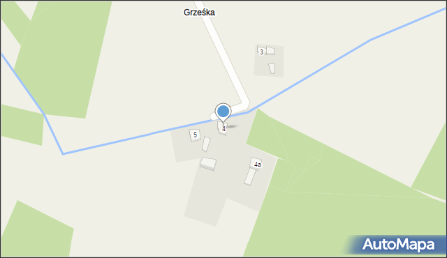 Grześka, Grześka, 4, mapa Grześka