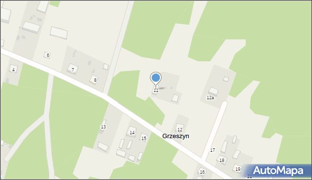 Grzeszyn, Grzeszyn, 11, mapa Grzeszyn