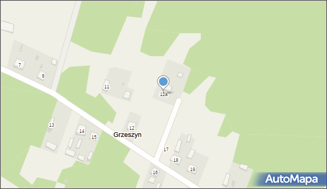 Grzeszyn, Grzeszyn, 12a, mapa Grzeszyn