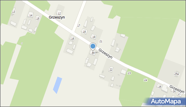 Grzeszyn, Grzeszyn, 20, mapa Grzeszyn