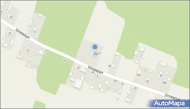 Grzeszyn, Grzeszyn, 25a, mapa Grzeszyn