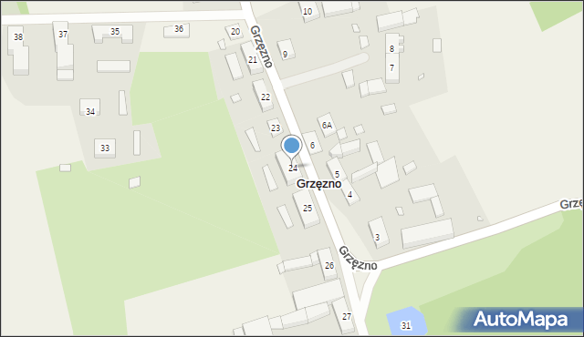 Grzęzno, Grzęzno, 24, mapa Grzęzno