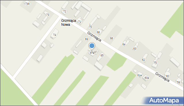 Grzmiąca, Grzmiąca, 67a, mapa Grzmiąca