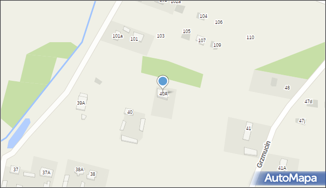 Grzmucin, Grzmucin, 40A, mapa Grzmucin