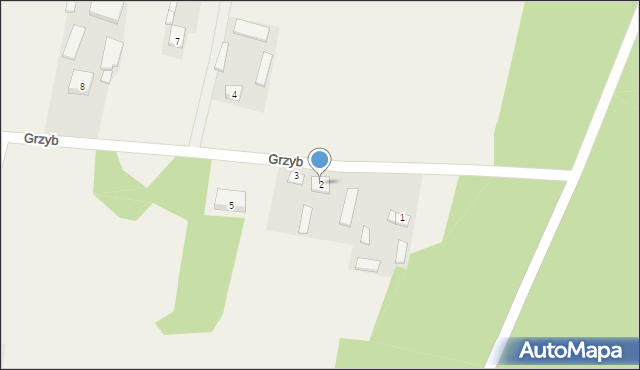 Grzyb, Grzyb, 2, mapa Grzyb