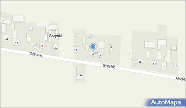 Grzybki, Grzybki, 18, mapa Grzybki