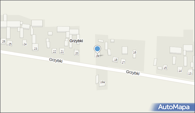 Grzybki, Grzybki, 19, mapa Grzybki