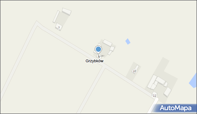 Grzybków, Grzybków, 9, mapa Grzybków