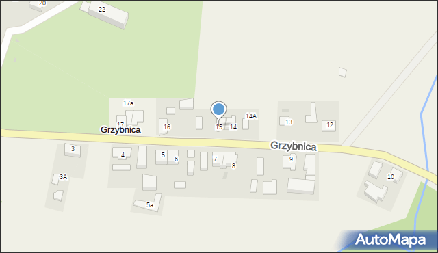 Grzybnica, Grzybnica, 15, mapa Grzybnica