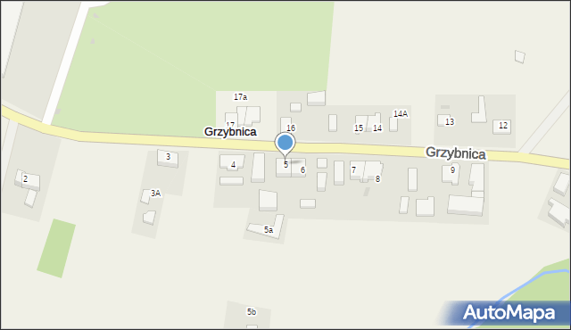 Grzybnica, Grzybnica, 5, mapa Grzybnica