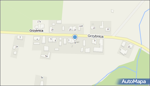 Grzybnica, Grzybnica, 8, mapa Grzybnica