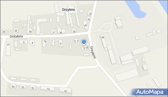 Grzybno, Grzybno, 3, mapa Grzybno