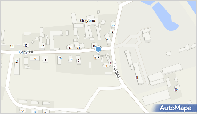 Grzybno, Grzybno, 4, mapa Grzybno