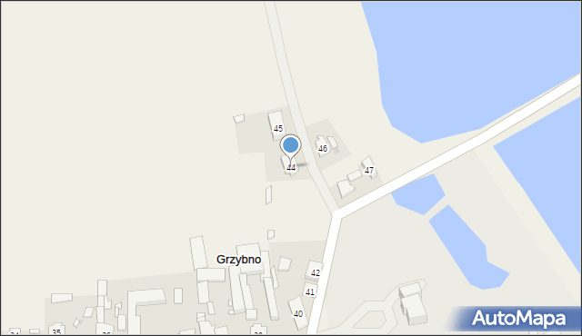 Grzybno, Grzybno, 44, mapa Grzybno