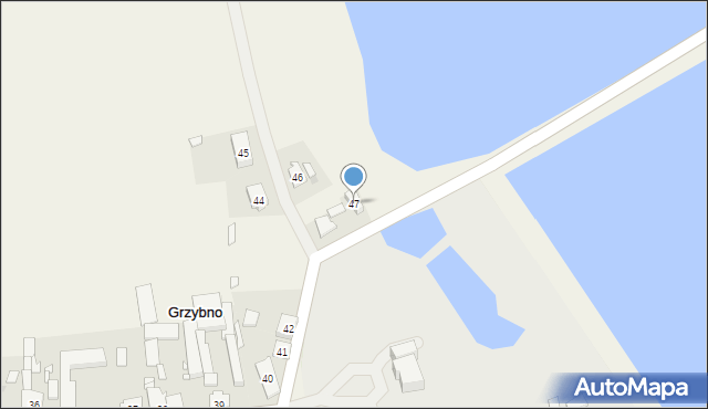 Grzybno, Grzybno, 47, mapa Grzybno