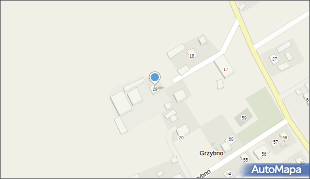 Grzybno, Grzybno, 19, mapa Grzybno