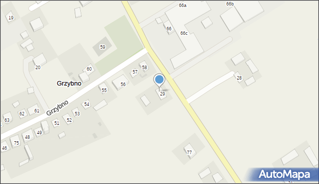 Grzybno, Grzybno, 29A, mapa Grzybno