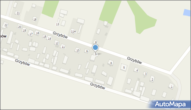 Grzybów, Grzybów, 7, mapa Grzybów