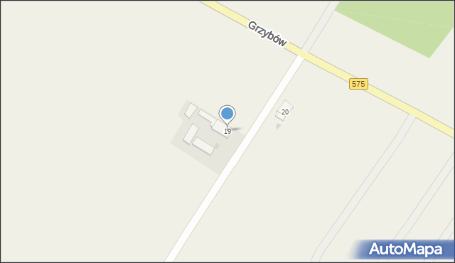 Grzybów, Grzybów, 19, mapa Grzybów