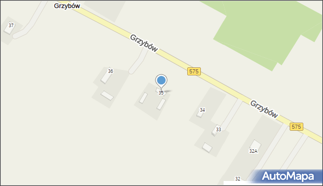 Grzybów, Grzybów, 35, mapa Grzybów