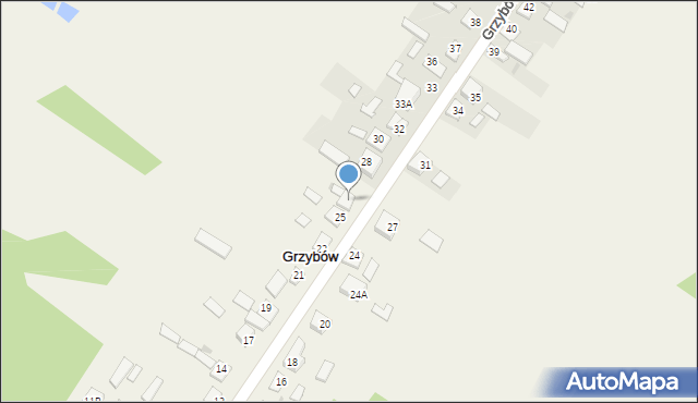 Grzybów, Grzybów, 26, mapa Grzybów