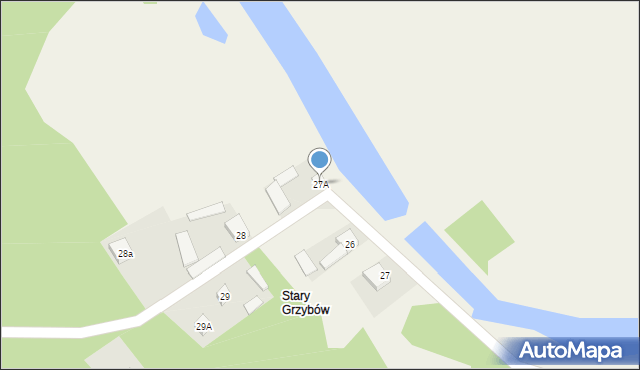 Grzybów, Grzybów, 27, mapa Grzybów