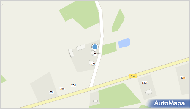 Grzybów, Grzybów, 75, mapa Grzybów