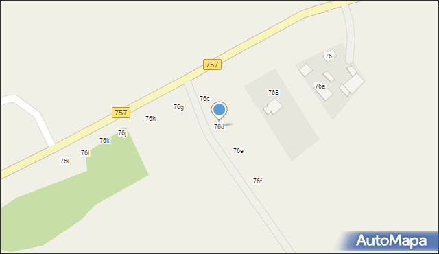 Grzybów, Grzybów, 76d, mapa Grzybów